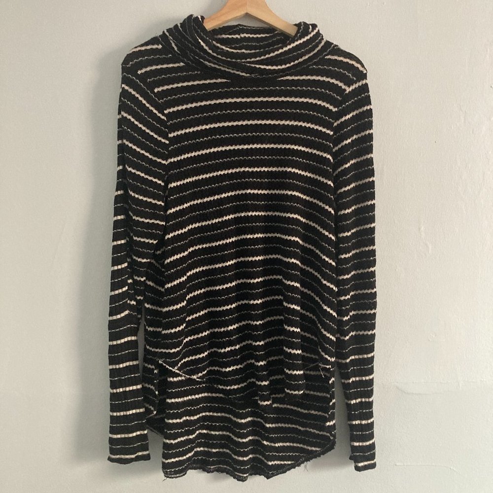 Free the People We the Free Cowl Neck Black Sweater Turtleneck